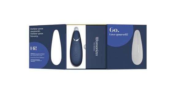 Вакуумный клиторальный стимулятор Womanizer Premium 2 - Blueberry, функции Autopilot и Smart Silence sexstyle | Зображення 6