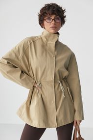 Жіноча вітровка-парка  на блискавці - світло-коричневий цвет, M (є розміри)