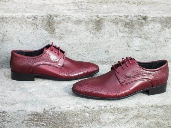 Бордові чоловічі туфлі 44 розмір | Зображення 1