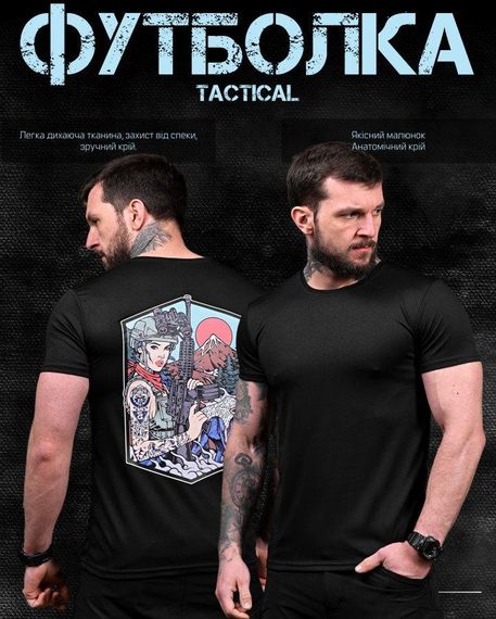 Тактична водовідводна футболка вовк black ДЛ7246 | Зображення 5