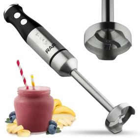Ручний занурювальний блендер 1000 Вт, 2 швидкості, RAF-378/ Кухонний блендер подрібнювач з металевою ніжкою