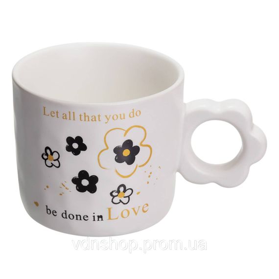 Чашка для чая и кофе фарфоровая 420 (мл) красивая оригинальная кружка на подарок FM-14A | Зображення 2