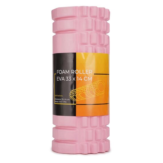 Масажний ролик Cornix EVA 33 x 14 см (валик, ролер) XR-0036 Light Pink | Зображення 1