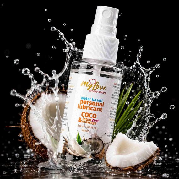2в1 лубрикант та масажний гель - MyLove Aroma Series Intim&Massage Coco, 50 мл Sex Aura | Зображення 1