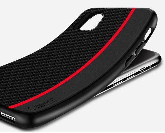 Чехол накладка Primo Cenmaso для Apple iPhone 11 Pro Max - Black&Red | Зображення 3