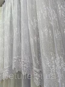 Готова біла коротка пошита тюль, гардина арка в кухню веранду вітальню коридор спальню жакард з мереживом