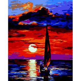 Картина по номерам ZiBi Парусник 40*50 см ART Line (ZB.64162) - Топ Продаж!