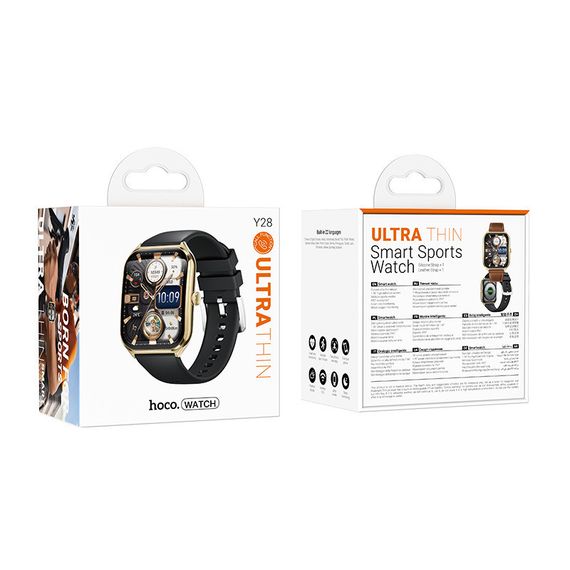 Смарт-годинник Hoco Y28 Amoled Smart sports watch (call version) Gold | Зображення 2