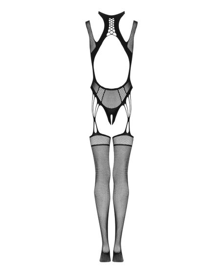 (SALE) Ажурний бодістокінг з отворами Obsessive Bodystocking G327 black S/M/L, чорний, комбінезон, з доступ Sex Aura | Зображення 6