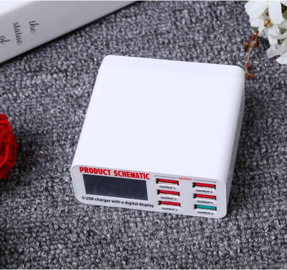 Зарядная станция WLX-896 USB2.0 (5xUSB 5V/8A, 1xUSB QC3.0)