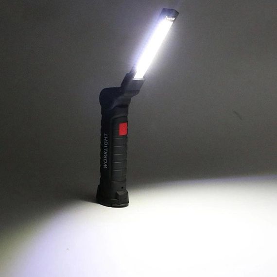 Фонарь кемпинг W51-SMD+COB, поворот на 180º+180º, магнит, зажим, крюк для подвеса, встроенный аккумулятор | Зображення 1