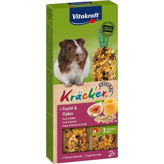 Лакомство для морских свинок Vitakraft Kracker Original Frucht And Flakes, 2 шт х 55 гр