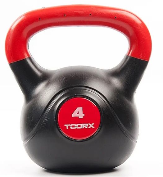 Гиря вінілова Toorx PVC 4 кг Black/Orange (KRP-4)