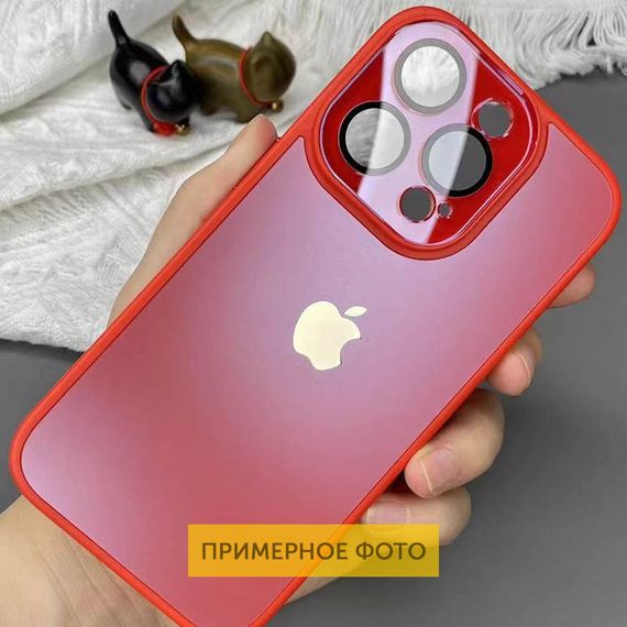 Чехол TPU+Glass Sapphire Midnight для Apple iPhone 14 (6.1") Закаленное стекло, Красный / Red | Зображення 1