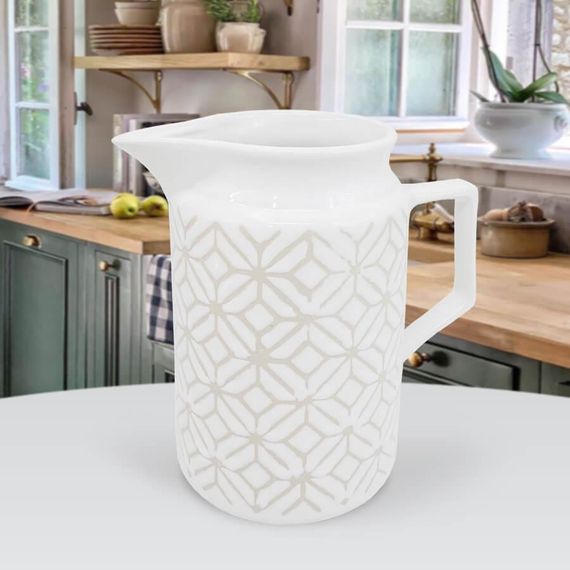 Глечик керамічний Maestro Pattern MR-20033-55, 1 л, для води, молока, напоїв | Зображення 1
