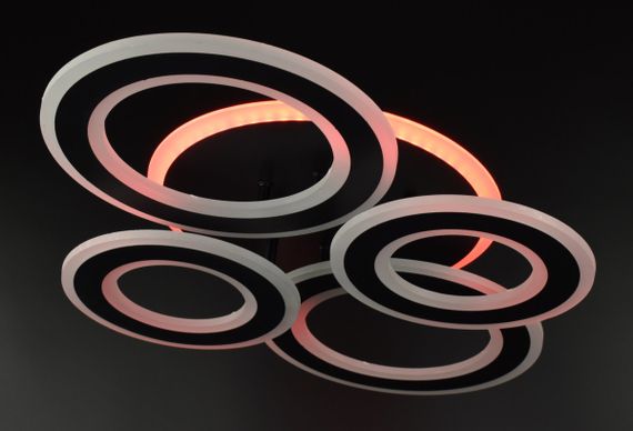 Люстра світлодіодна стельова LED світильник для квартири на стелю лед 26334 Чорний 11х45х58 см. | Зображення 5