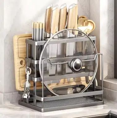 Кухонная подставка,настенная многофункциональная стойка для хранения AND-90-10-24pcs | Зображення 2