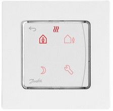 Терморегулятор Danfoss Icon Programm, электронный, сенсорный, программируемый, 230V, On-wall, белый (088U1025)