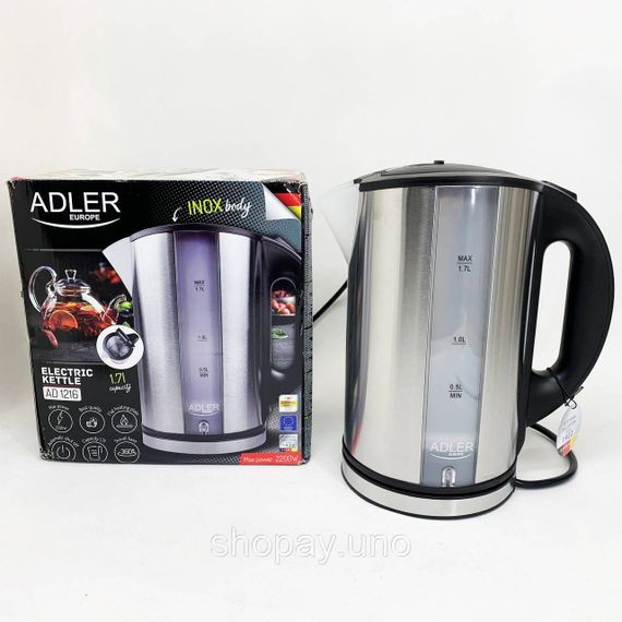 Чайник электрический из нержавейки Adler AD 1216 1.7L 2200Вт | Зображення 6