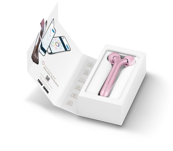 Електронний ультразвуковий ролик для обличчя GESKE Sonic Facial Roller 4в1 pink | Зображення 8