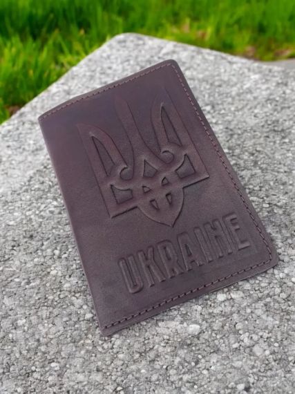 Обкладинка на паспорт шкіряна  Герб України