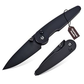 Нож Hightron Birdidi, D2, алюміній, чорний, чорний клинок (HK06BLK)