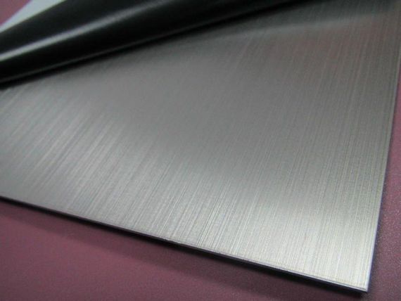 Аркуш неіржавкий 0,8 (1250х2500 мм) AISI 304 (08Х18Н10) 4N+PVC шліфований