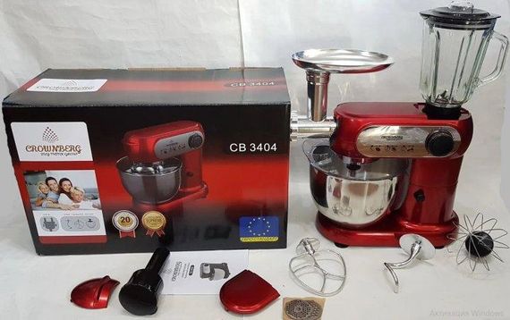 Кухонный комбайн 3 в 1 Rainberg RB-8080 Тестомес / Мясорубка / Блендер/ Планетарный миксер 4200В | Зображення 9