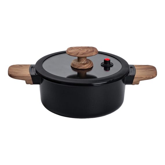 Алюмінієва каструля з керамічним покриттям антипригарним 2.5 л Ø 20 см чорний MGC HP-4-452B