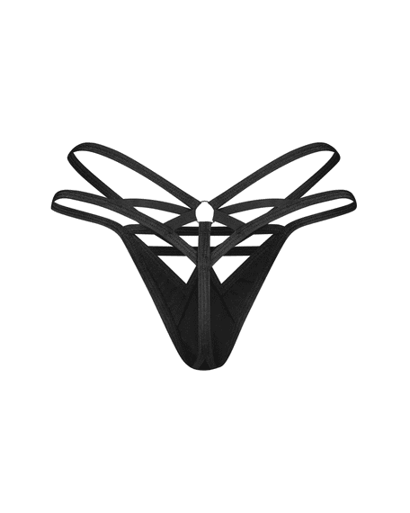 Стринги Obsessive KEIRA LISE THONG with double strap Чорний L/XL | Зображення 4