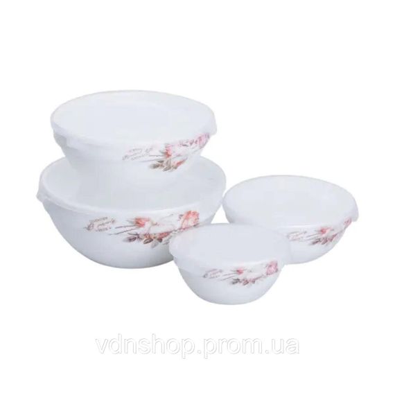 Набор фарфоровых пищевых контейнеров 4 шт 0,25/0,35/0,6/1,1л HP-7-713