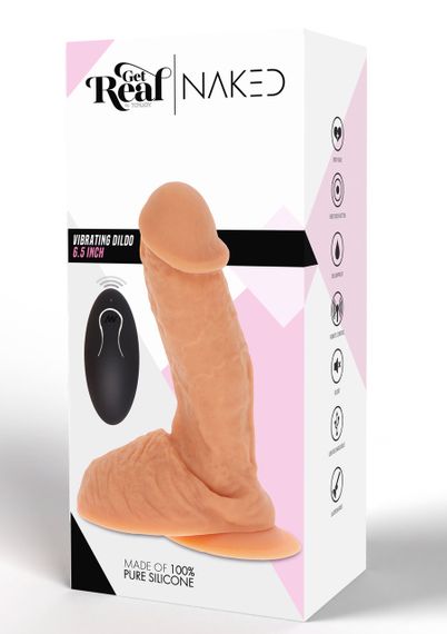 Реалістичний вібратор Toy Joy Get Real Naked з присоскою та пультом управління Sex Aura | Зображення 6