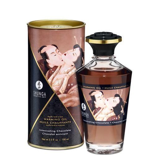 Розігрівальна олія Shunga Aphrodisiac Warming Oil – Intoxicating Chocolate (100 мл) без цукру Sex Aura
