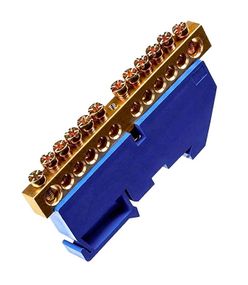 Шина ізольована «N» на DIN-рейку ШЛІ8х12-12 синій Ny95500194