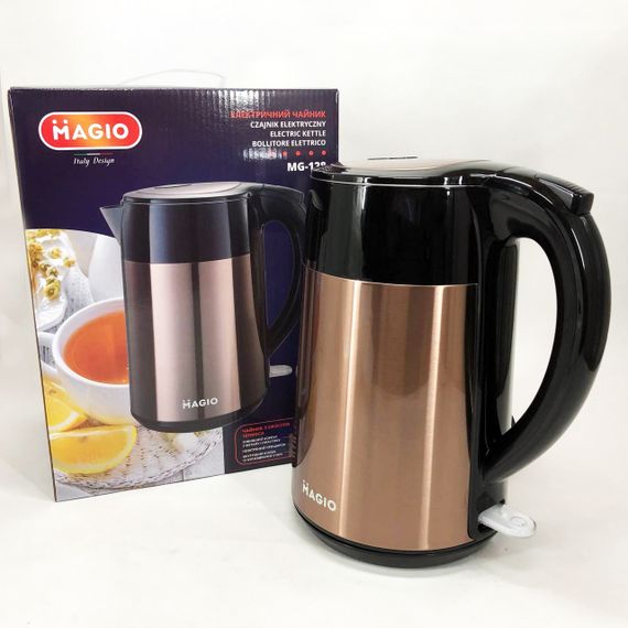 Потужний побутовий електрочайник, Якісний домашній чайник, Електрочайник нержавіюча сталь FJ-42 | Зображення 8