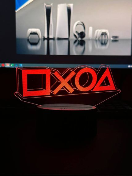 Світильник настільний RGB 3D + пульт (PS Symbol) Lux