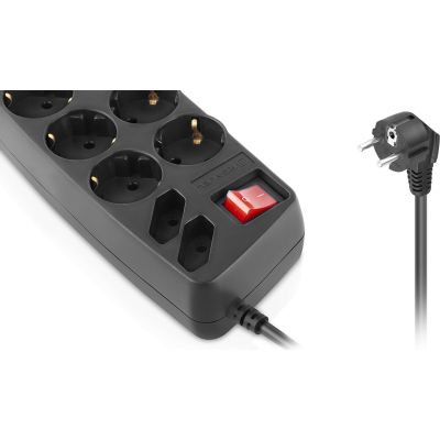 Сетевой фильтр питания REAL-EL REAL-EL RS-10 Protect, 5m, black (EL122300040) | Зображення 2