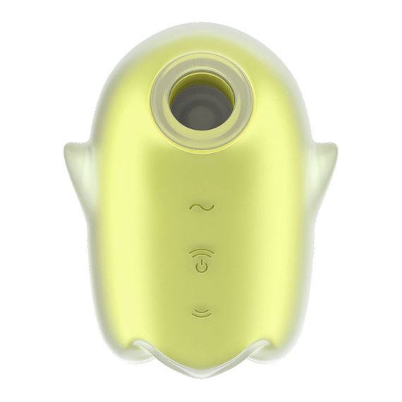 Вакуумний кліторальний стимулятор з вібрацією Satisfyer Glowing Ghost Yellow, світиться в темряві | Зображення 1
