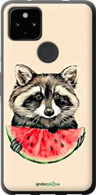 Чохол на Google Pixel 5A Єнотик з кавуном "4605u-2286-2448"
