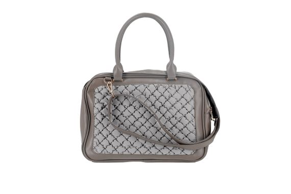 Сумка-переноска для собак та котів Misoko&Co, 40 см х 30 см х 19.5 см, сіра