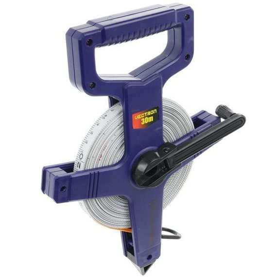Рулетка Vectron Стекловолоконная Геодезическая с ручкой 30м x10мм (24-2-130)