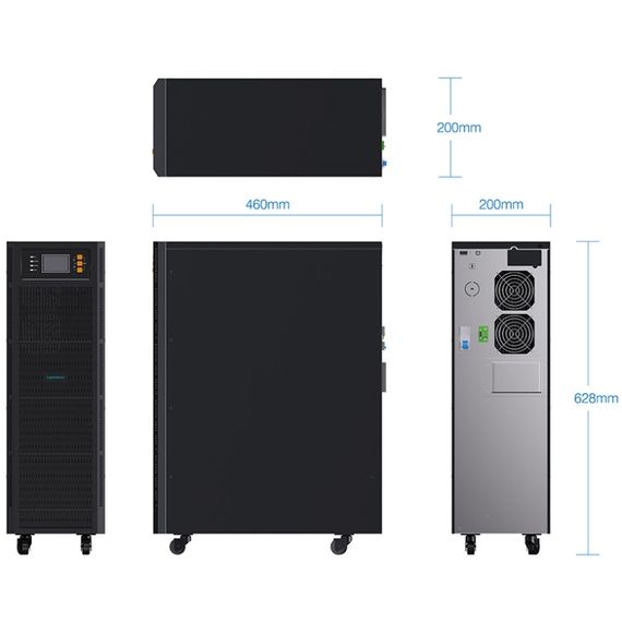 ДБЖ Marsriva MR-US6K, 6кВА/6кВт, 1:1 phase, Smart Online UPS, 16*12V/9Ah | Зображення 1
