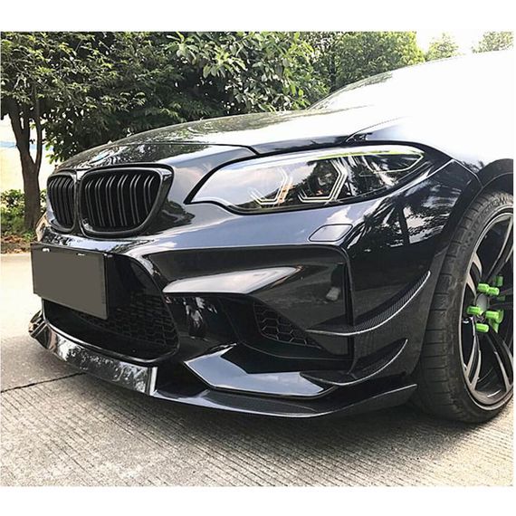 Накладка на передній бампер Lip V5 (для F87 M2, Карбон) для BMW 2 серія F22/23 2014-2021 рр | Зображення 2