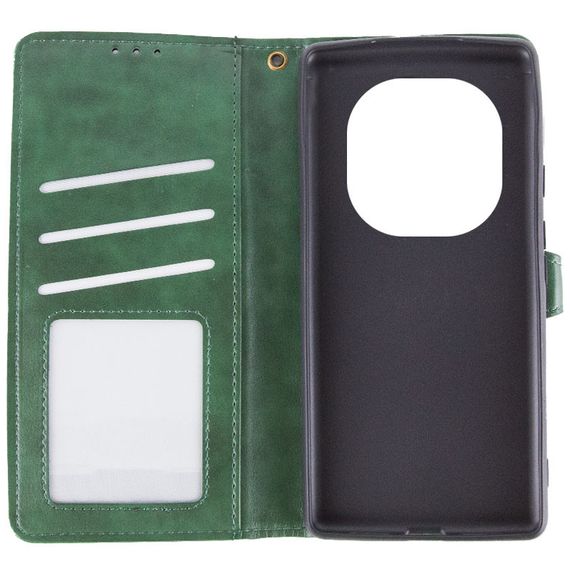 Шкіряний чохол-книжка GETMAN Gallant (PU) для Xiaomi Redmi Note 14 Pro 5G / 14 Pro+ Зелений | Зображення 5
