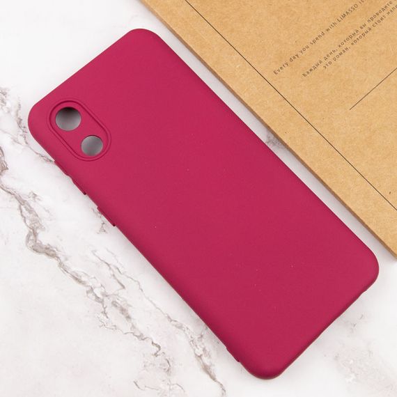 Чехол Silicone Cover Lakshmi Full Camera (A) для Samsung Galaxy A03 Core Бордовый / Marsala | Зображення 3