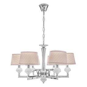 Люстра подвесная с абажуром E14 40W WH (BCL-674S/6)