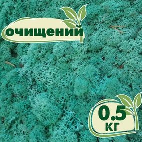 Очищений стабілізований мох ягель Смарагдовий 0,5 кг