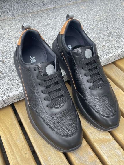 Кросівки Brunello Cucinelli чорний з коричневим | Зображення 5