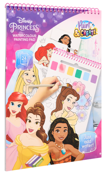 Водна розмальовка Disney 24 аркуші Princess | Зображення 1