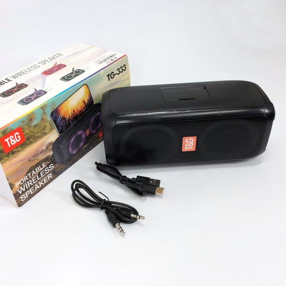 Портативна колонка TG333 2x5W з RGB підсвічуванням. BK-896 Колір: чорний | Зображення 6